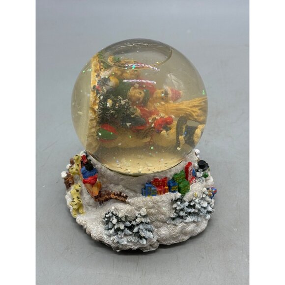 Merry Christmas world Winter Musical Snow Globe Santa Children Figurines READ - Picture 2 of 6